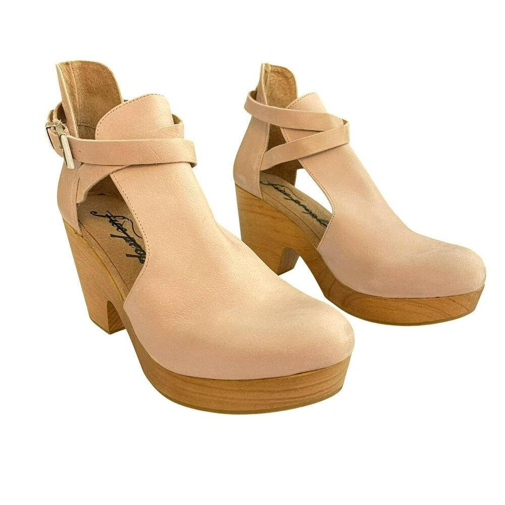 Free People Blush Cedar Clogs Leather Size EU 38 US 8 - Picture 2 of 8
